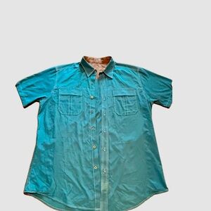 KUHL Men’s Shortsleeve Dress Shirt (teal blue) Excellent condition SIZE L
